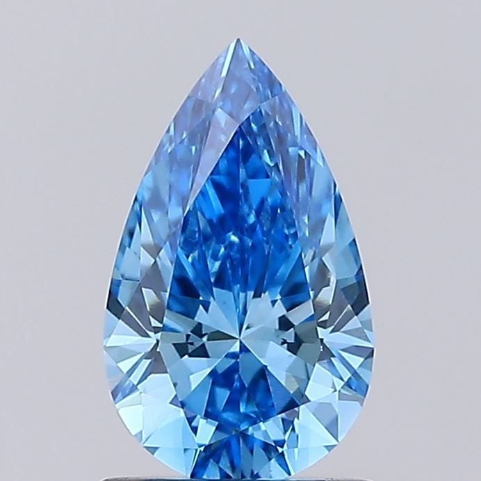 Loose Diamond - PEAR 1.03ct Fancy Vivid Blue VS1: Loose Diamond - PEAR 1.03ct Fancy Vivid Blue VS1 Source: This is a real non-mined Diamond that has been grown in a lab Shape: PEAR Carats: 1.03 Color: Fancy Vivid Blue Certification: IGI Video:
