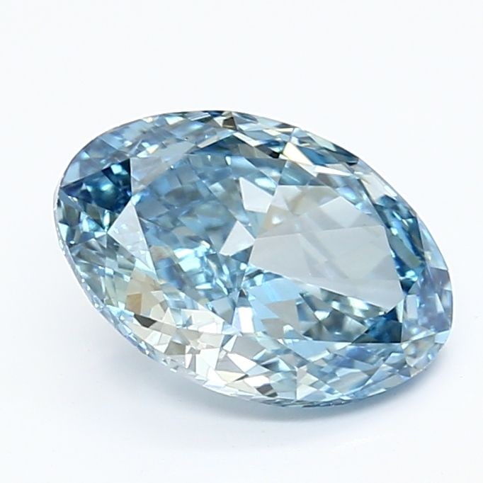 Loose Diamond - OVAL 2.19ct Fancy Vivid Blue VVS2: Loose Diamond - OVAL 2.19ct Fancy Vivid Blue VVS2 Source: This is a real non-mined Diamond that has been grown in a lab Shape: OVAL Carats: 2.19 Color: Fancy Vivid Blue Certification: IGI Video: