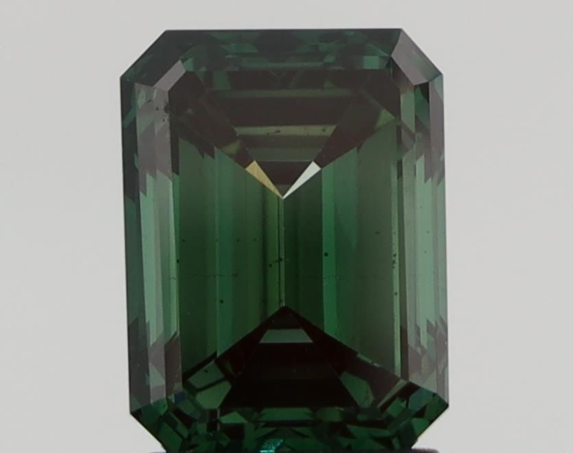 Loose Diamond - EMERALD 2.44ct Fancy Green VS2: Loose Diamond - EMERALD 2.44ct Fancy Green VS2 Source: This is a real non-mined Diamond that has been grown in a lab Shape: EMERALD Carats: 2.44 Color: Fancy Green Certification: NONE Video: Video