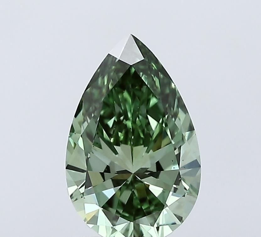 Loose Diamond - PEAR 1.5ct Fancy Vivid Green VS1: Loose Diamond - PEAR 1.5ct Fancy Vivid Green VS1 Source: This is a real non-mined Diamond that has been grown in a lab Shape: PEAR Carats: 1.5 Color: Fancy Vivid Green Certification: IGI Video: