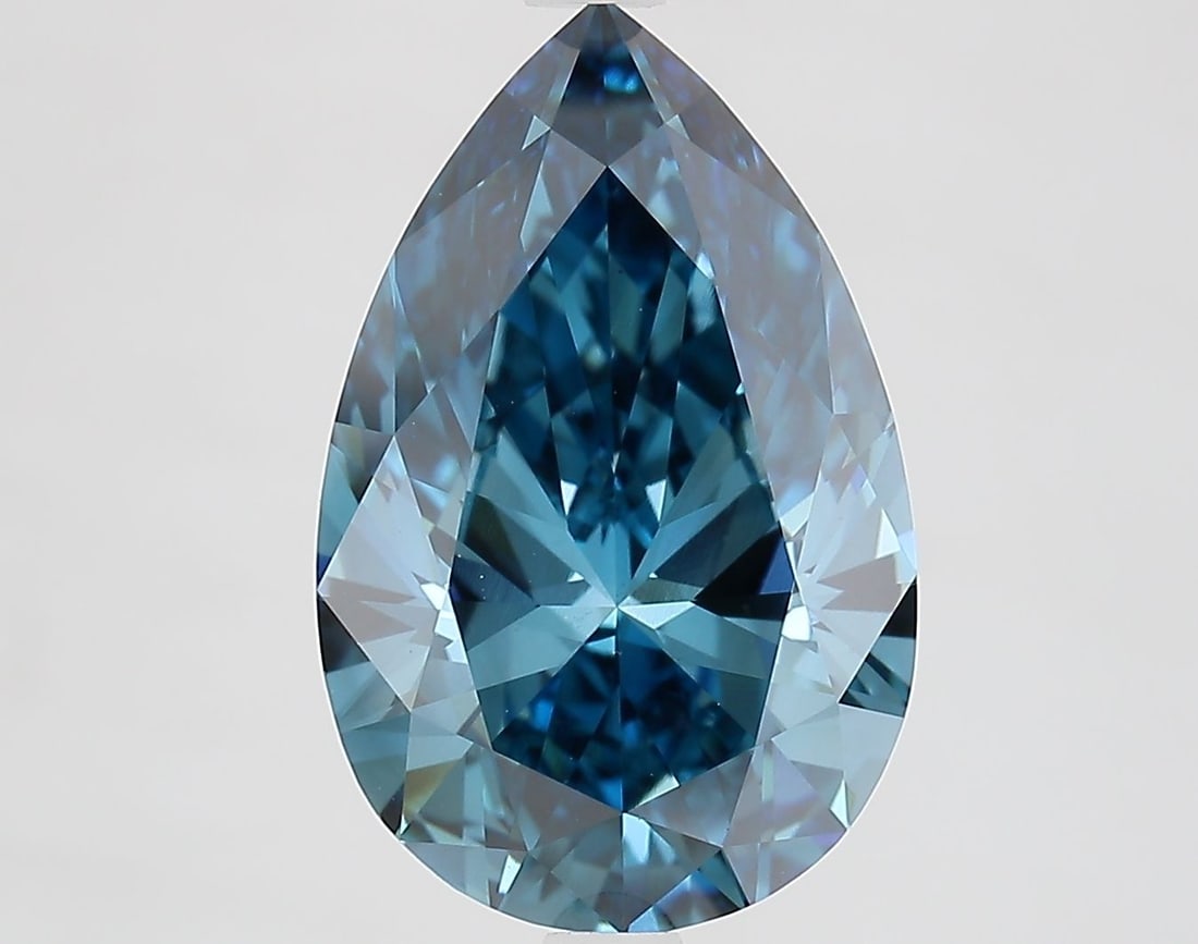 Loose Diamond - PEAR 4.02ct Fancy Vivid Blue VS1: Loose Diamond - PEAR 4.02ct Fancy Vivid Blue VS1 Source: This is a real non-mined Diamond that has been grown in a lab Shape: PEAR Carats: 4.02 Color: Fancy Vivid Blue Certification: IGI Video: