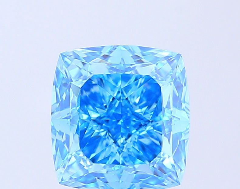 Loose Diamond - CUSHION MODIFIED 3.77ct Fancy Vivid Blue VVS2: Loose Diamond - CUSHION MODIFIED 3.77ct Fancy Vivid Blue VVS2 Source: This is a real non-mined Diamond that has been grown in a lab Shape: CUSHION MODIFIED Carats: 3.77 Color: Fancy Vivid Blue Certifi