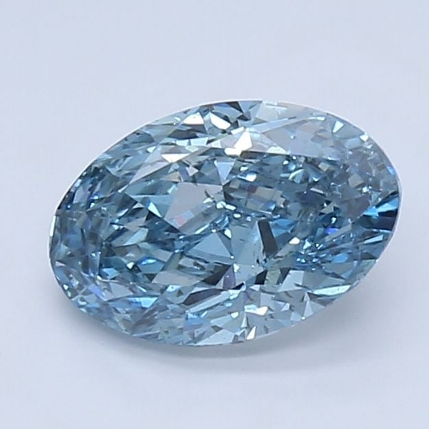 Loose Diamond - OVAL 1.44ct Fancy Vivid Blue SI2: Loose Diamond - OVAL 1.44ct Fancy Vivid Blue SI2 Source: This is a real non-mined Diamond that has been grown in a lab Shape: OVAL Carats: 1.44 Color: Fancy Vivid Blue Certification: IGI Video: