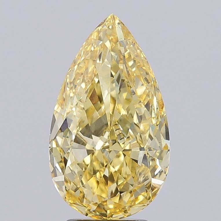 Loose Diamond - PEAR 4.03ct Fancy Intense Yellow VS1: Loose Diamond - PEAR 4.03ct Fancy Intense Yellow VS1 Source: This is a real non-mined Diamond that has been grown in a lab Shape: PEAR Carats: 4.03 Color: Fancy Intense Yellow Certification: IGI Video