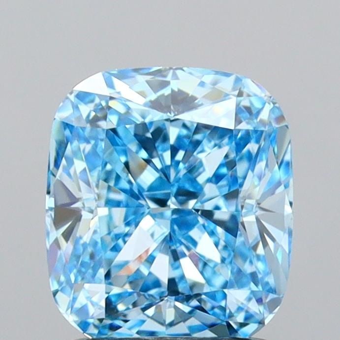 Loose Diamond - CUSHION MODIFIED 1.57ct Fancy Vivid Blue VVS2: Loose Diamond - CUSHION MODIFIED 1.57ct Fancy Vivid Blue VVS2 Source: This is a real non-mined Diamond that has been grown in a lab Shape: CUSHION MODIFIED Carats: 1.57 Color: Fancy Vivid Blue Certifi