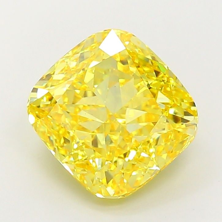 Loose Diamond - CUSHION MODIFIED 9.02ct Fancy Vivid Yellow VS1: Loose Diamond - CUSHION MODIFIED 9.02ct Fancy Vivid Yellow VS1 Source: This is a real non-mined Diamond that has been grown in a lab Shape: CUSHION MODIFIED Carats: 9.02 Color: Fancy Vivid Yellow Cert