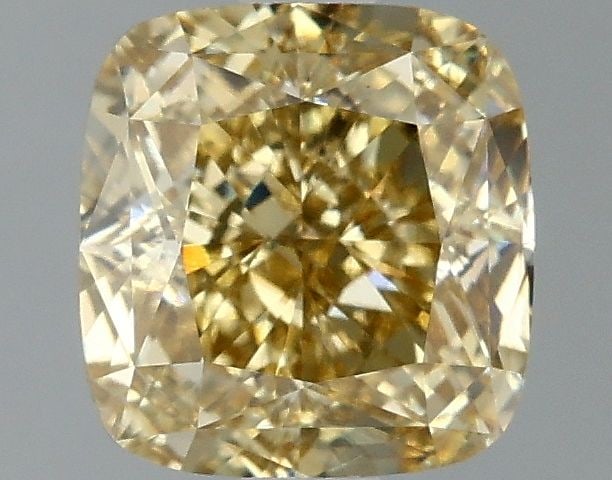 Loose Diamond - CUSHION MODIFIED 2.01ct Fancy Intense Yellow VVS2: Loose Diamond - CUSHION MODIFIED 2.01ct Fancy Intense Yellow VVS2 Source: This is a real non-mined Diamond that has been grown in a lab Shape: CUSHION MODIFIED Carats: 2.01 Color: Fancy Intense