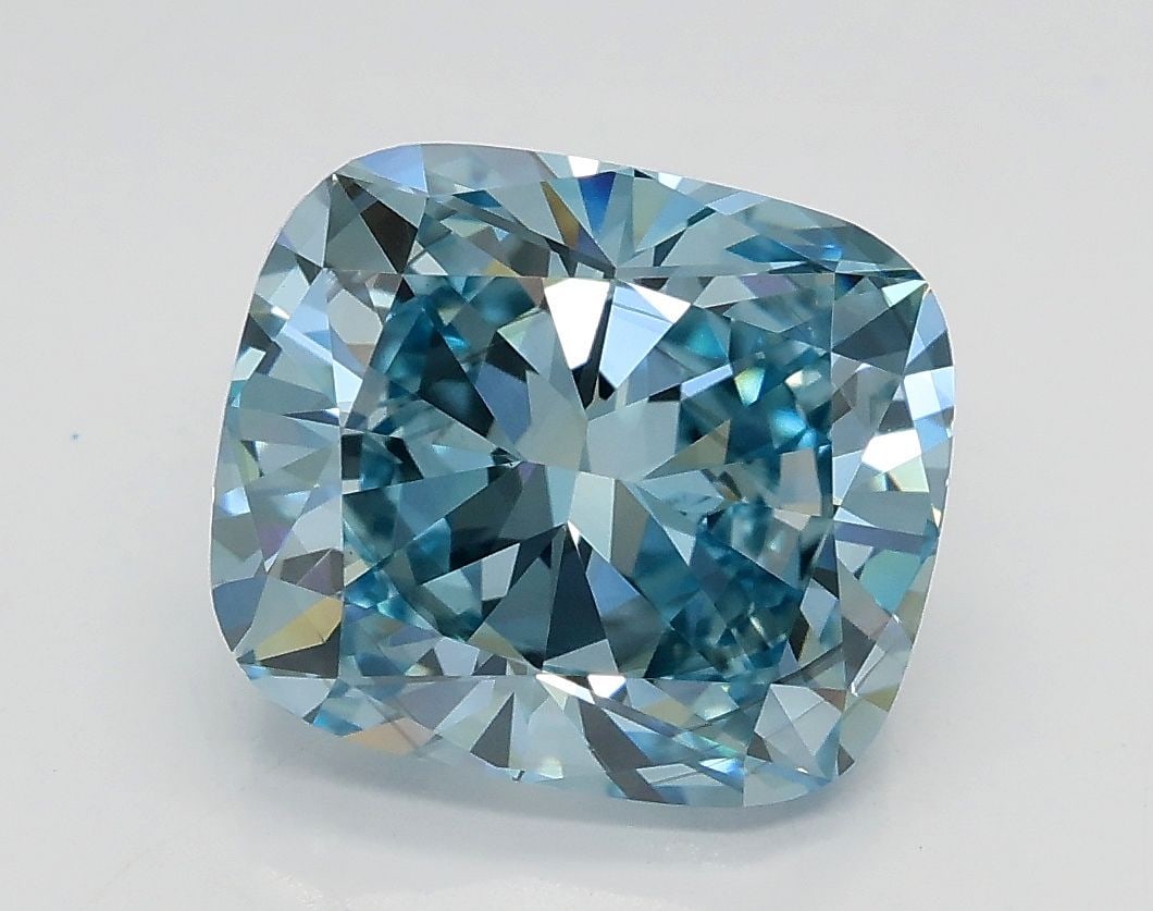 Loose Diamond - CUSHION MODIFIED 3.02ct Fancy Vivid Blue SI2: Loose Diamond - CUSHION MODIFIED 3.02ct Fancy Vivid Blue SI2 Source: This is a real non-mined Diamond that has been grown in a lab Shape: CUSHION MODIFIED Carats: 3.02 Color: Fancy Vivid Blue Certific