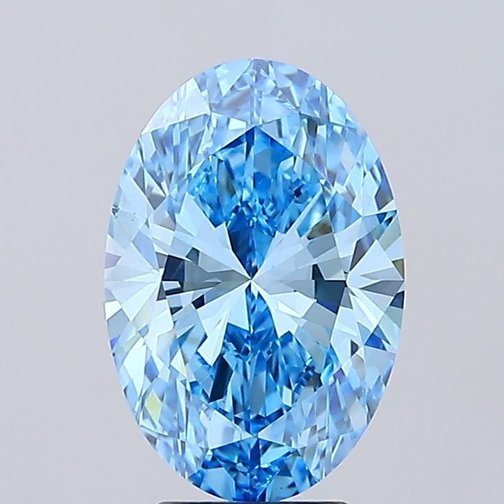 Loose Diamond - OVAL 4.0ct Fancy Vivid Blue VS1: Loose Diamond - OVAL 4.0ct Fancy Vivid Blue VS1 Source: This is a real non-mined Diamond that has been grown in a lab Shape: OVAL Carats: 4.0 Color: Fancy Vivid Blue Certification: IGI Video: