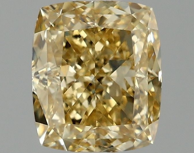 Loose Diamond - CUSHION MODIFIED 1.1ct Fancy Intense Yellow VVS2: Loose Diamond - CUSHION MODIFIED 1.1ct Fancy Intense Yellow VVS2 Source: This is a real non-mined Diamond that has been grown in a lab Shape: CUSHION MODIFIED Carats: 1.1 Color: Fancy Intense Yellow