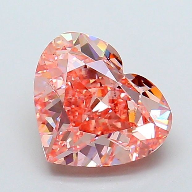 Loose Diamond - HEART 2.52ct Fancy Intense Pink VS1: Loose Diamond - HEART 2.52ct Fancy Intense Pink VS1 Source: This is a real non-mined Diamond that has been grown in a lab Shape: HEART Carats: 2.52 Color: Fancy Intense Pink Certification: IGI Video: