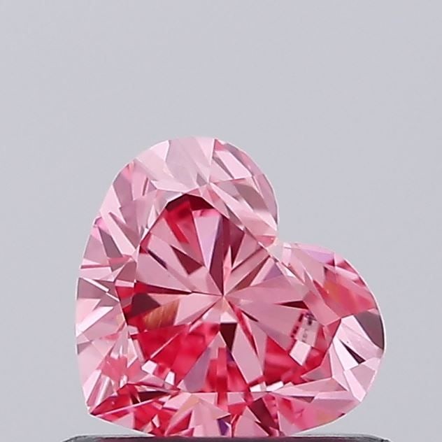 Loose Diamond - HEART 0.48ct Fancy Vivid Pink VS1: Loose Diamond - HEART 0.48ct Fancy Vivid Pink VS1 Source: This is a real non-mined Diamond that has been grown in a lab Shape: HEART Carats: 0.48 Color: Fancy Vivid Pink Certification: IGI Video: