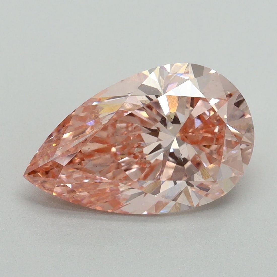Loose Diamond - PEAR 3.03ct Fancy Vivid Pink VS2: Loose Diamond - PEAR 3.03ct Fancy Vivid Pink VS2 Source: This is a real non-mined Diamond that has been grown in a lab Shape: PEAR Carats: 3.03 Color: Fancy Vivid Pink Certification: IGI Video: