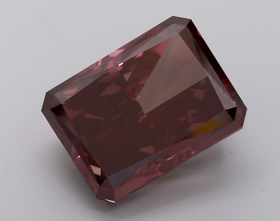 Loose Diamond - RADIANT 17.68ct Fancy Vivid Brownish Pink VS1 (1 of 1)