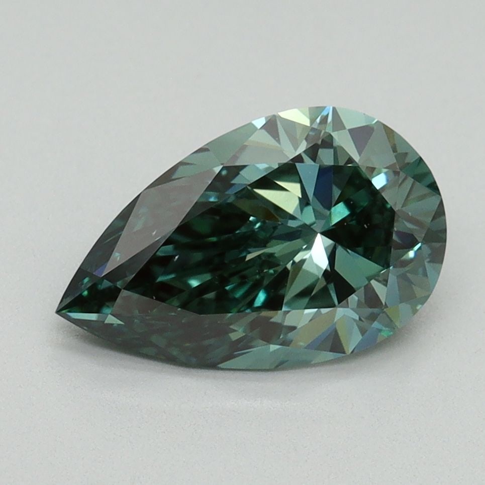 Loose Diamond - PEAR 1.75ct Fancy Vivid Green VS1: Loose Diamond - PEAR 1.75ct Fancy Vivid Green VS1 Source: This is a real non-mined Diamond that has been grown in a lab Shape: PEAR Carats: 1.75 Color: Fancy Vivid Green Certification: IGI Video:
