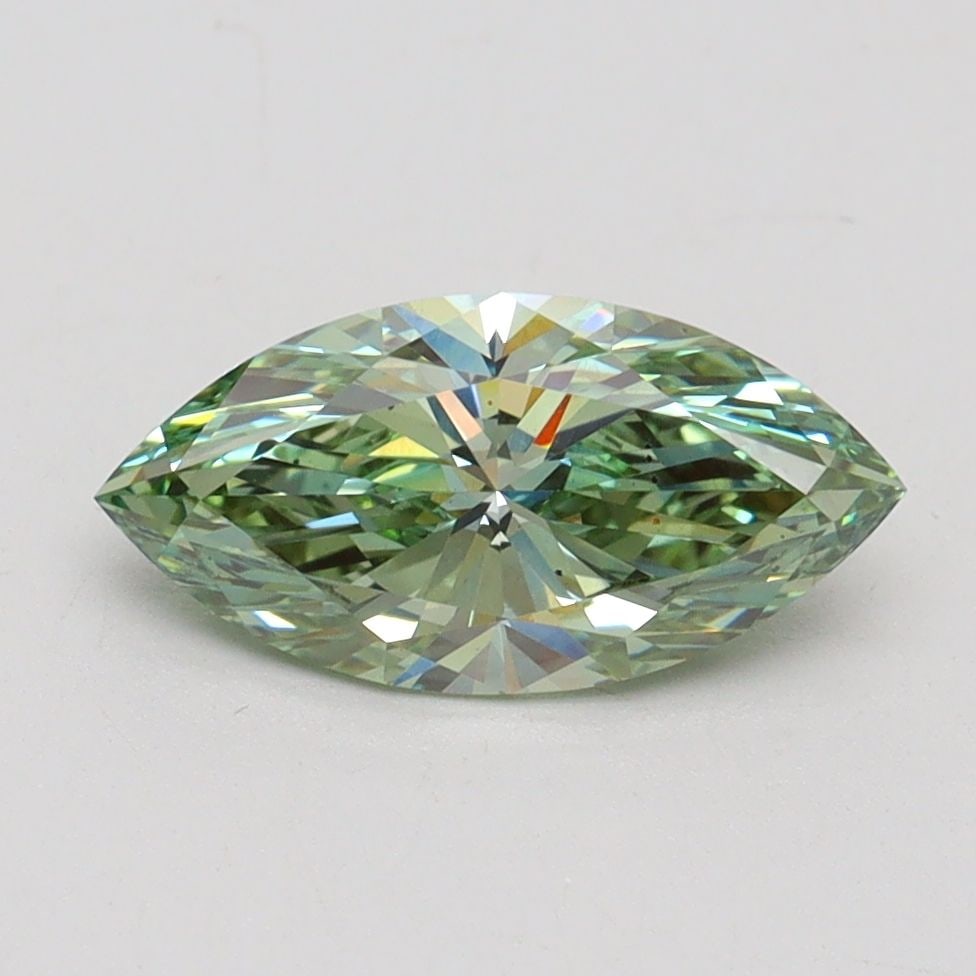Loose Diamond - MARQUISE 1.2ct Fancy Vivid Green VS2: Loose Diamond - MARQUISE 1.2ct Fancy Vivid Green VS2 Source: This is a real non-mined Diamond that has been grown in a lab Shape: MARQUISE Carats: 1.2 Color: Fancy Vivid Green Certification: IGI Video