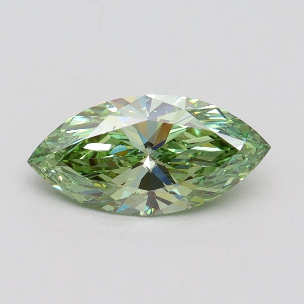 Loose Diamond - MARQUISE 1.0ct Fancy Vivid Green VS1: Loose Diamond - MARQUISE 1.0ct Fancy Vivid Green VS1 Source: This is a real non-mined Diamond that has been grown in a lab Shape: MARQUISE Carats: 1.0 Color: Fancy Vivid Green Certification: IGI