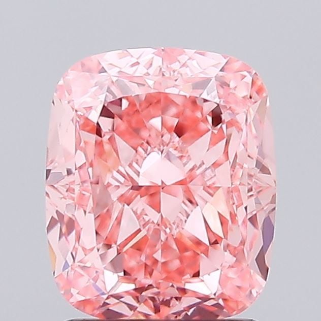Loose Diamond - CUSHION MODIFIED 2.07ct Fancy Vivid Pink VS1: Loose Diamond - CUSHION MODIFIED 2.07ct Fancy Vivid Pink VS1 Source: This is a real non-mined Diamond that has been grown in a lab Shape: CUSHION MODIFIED Carats: 2.07 Color: Fancy Vivid Pink Certific