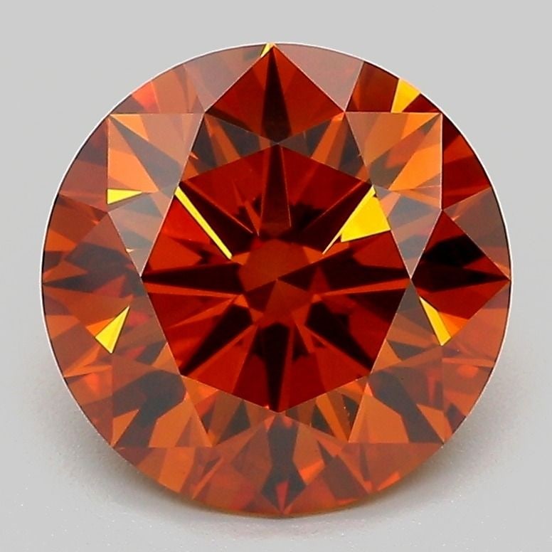 Ideal Loose Diamond - ROUND 3.03ct Fancy Vivid Orange VVS2 (1 of 1)