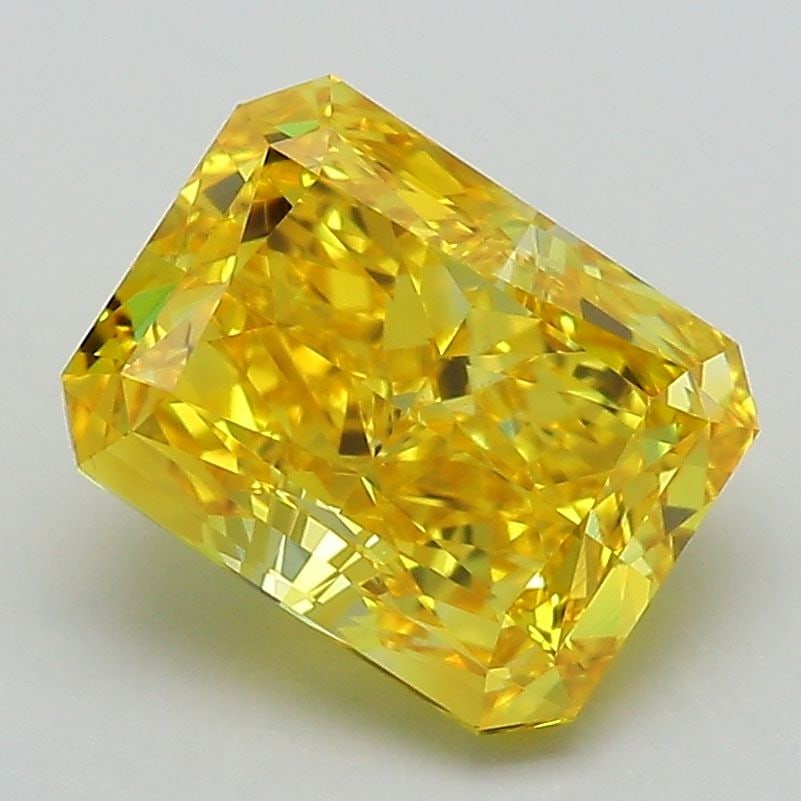 Loose Diamond - RADIANT 2.74ct Fancy Vivid Yellow VS1: Loose Diamond - RADIANT 2.74ct Fancy Vivid Yellow VS1 Source: This is a real non-mined Diamond that has been grown in a lab Shape: RADIANT Carats: 2.74 Color: Fancy Vivid Yellow Certification: IGI Vid