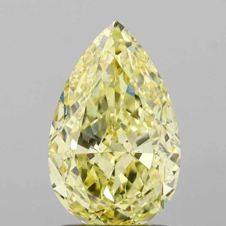 Loose Diamond - PEAR 2.01ct Fancy Yellow VS2: Loose Diamond - PEAR 2.01ct Fancy Yellow VS2 Source: This is a real non-mined Diamond that has been grown in a lab Shape: PEAR Carats: 2.01 Color: Fancy Yellow Certification: IGI Video: