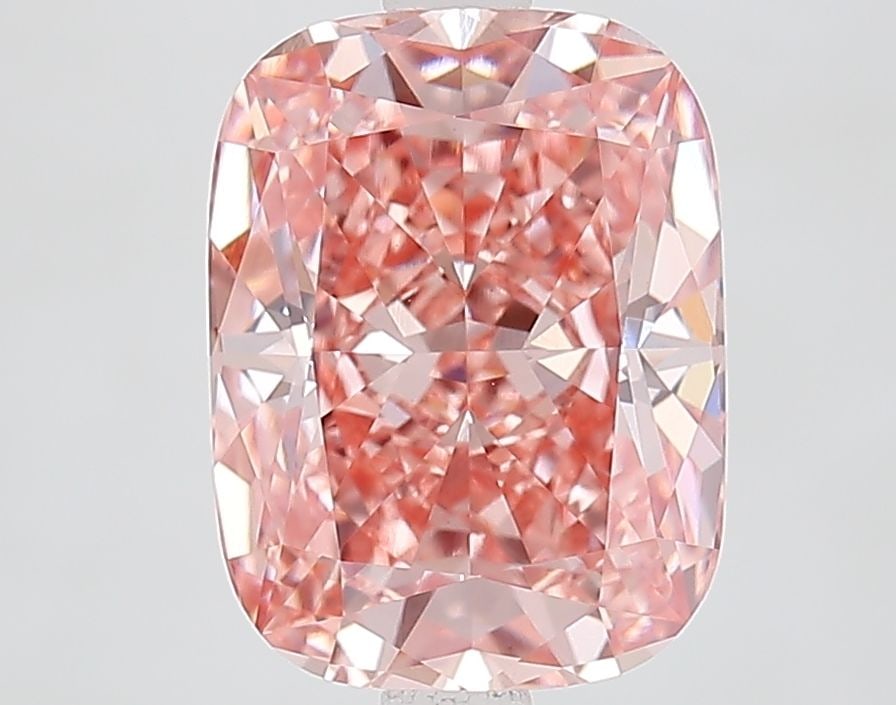 Loose Diamond - CUSHION MODIFIED 3.1ct Fancy Vivid Pink VVS2: Loose Diamond - CUSHION MODIFIED 3.1ct Fancy Vivid Pink VVS2 Source: This is a real non-mined Diamond that has been grown in a lab Shape: CUSHION MODIFIED Carats: 3.1 Color: Fancy Vivid Pink Certifica