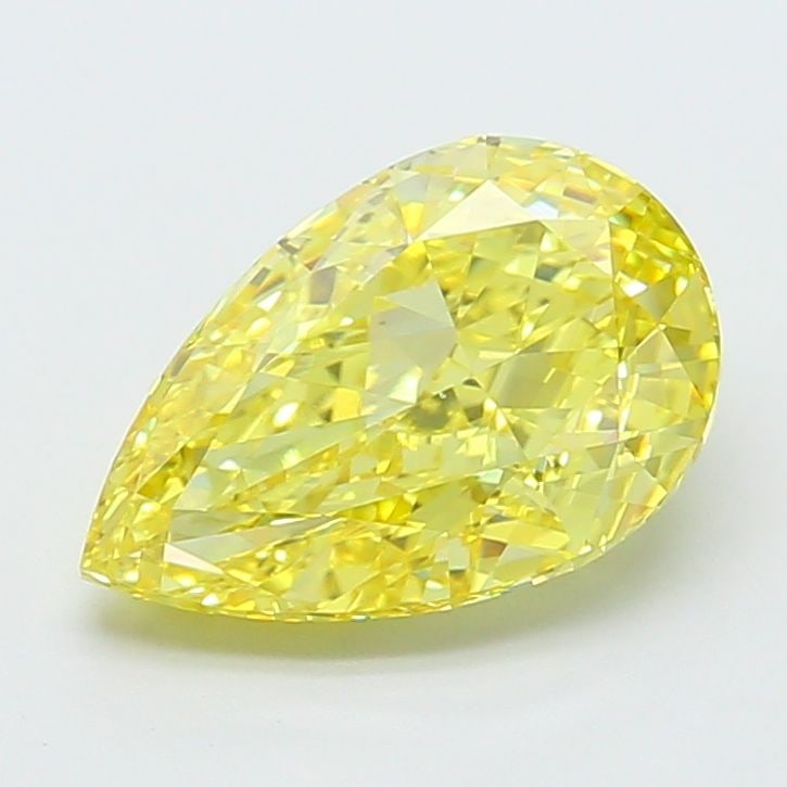 Loose Diamond - PEAR 3.04ct Fancy Vivid Yellow VS1: Loose Diamond - PEAR 3.04ct Fancy Vivid Yellow VS1 Source: This is a real non-mined Diamond that has been grown in a lab Shape: PEAR Carats: 3.04 Color: Fancy Vivid Yellow Certification: IGI Video: