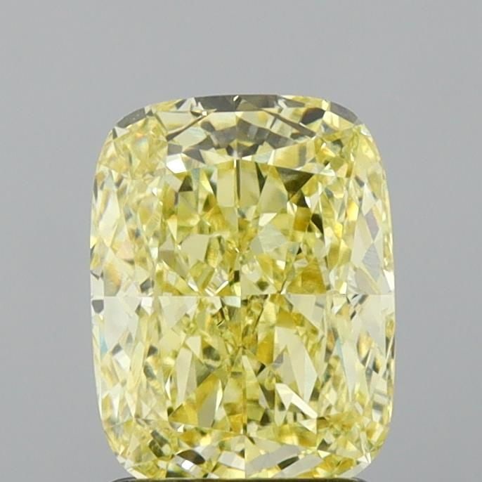 Loose Diamond - CUSHION MODIFIED 1.88ct Fancy Intense Yellow VVS2: Loose Diamond - CUSHION MODIFIED 1.88ct Fancy Intense Yellow VVS2 Source: This is a real non-mined Diamond that has been grown in a lab Shape: CUSHION MODIFIED Carats: 1.88 Color: Fancy Intense Yellow
