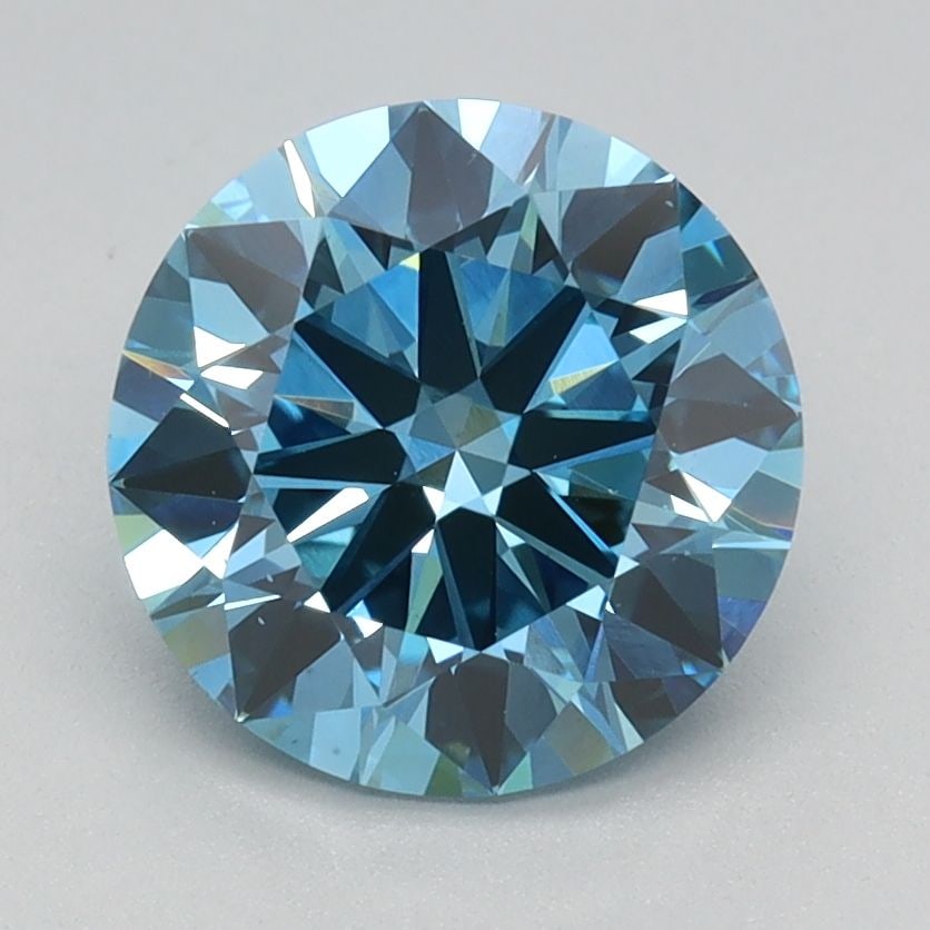 Ideal Loose Diamond - ROUND 1.81ct Fancy Vivid Blue VS2: Ideal Loose Diamond - ROUND 1.81ct Fancy Vivid Blue VS2 Source: This is a real non-mined Diamond that has been grown in a lab Shape: ROUND Carats: 1.81 Color: Fancy Vivid Blue Certification: IGI Video