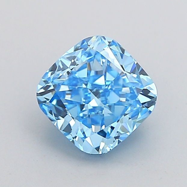 Loose Diamond - CUSHION MODIFIED 1.01ct Fancy Vivid Blue VVS2: Loose Diamond - CUSHION MODIFIED 1.01ct Fancy Vivid Blue VVS2 Source: This is a real non-mined Diamond that has been grown in a lab Shape: CUSHION MODIFIED Carats: 1.01 Color: Fancy Vivid Blue Certifi