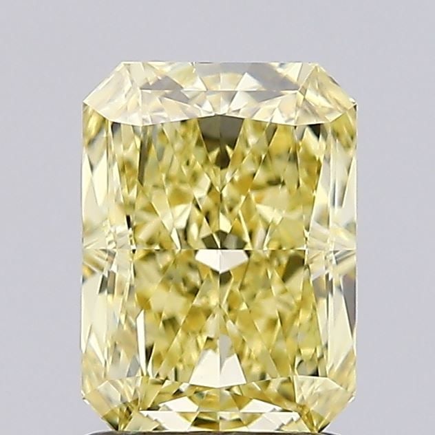 Loose Diamond - RADIANT 1.59ct Fancy Vivid Yellow VS1: Loose Diamond - RADIANT 1.59ct Fancy Vivid Yellow VS1 Source: This is a real non-mined Diamond that has been grown in a lab Shape: RADIANT Carats: 1.59 Color: Fancy Vivid Yellow Certification: IGI Vid