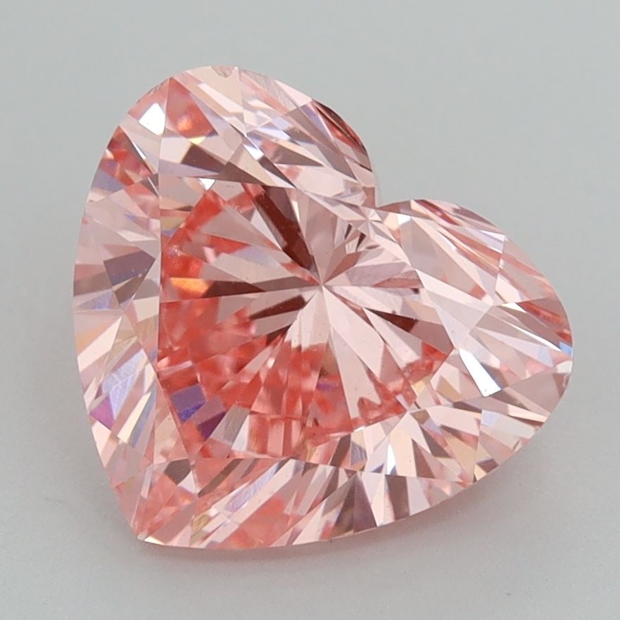 Loose Diamond - HEART 3.51ct Fancy Vivid Pink VS2: Loose Diamond - HEART 3.51ct Fancy Vivid Pink VS2 Source: This is a real non-mined Diamond that has been grown in a lab Shape: HEART Carats: 3.51 Color: Fancy Vivid Pink Certification: IGI Video: