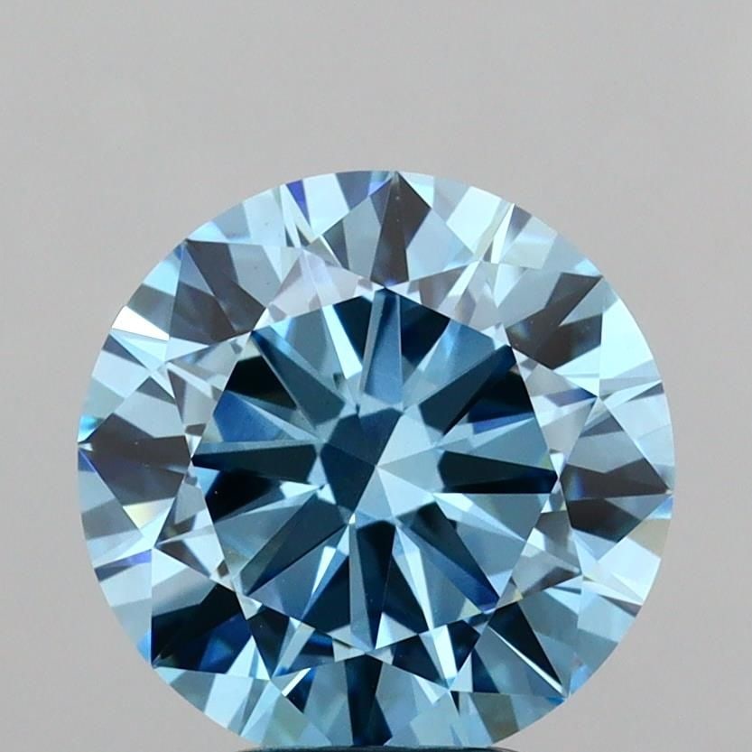 Loose Diamond - ROUND 4.02ct Fancy Vivid Blue VS1: Loose Diamond - ROUND 4.02ct Fancy Vivid Blue VS1 Source: This is a real non-mined Diamond that has been grown in a lab Shape: ROUND Carats: 4.02 Color: Fancy Vivid Blue Certification: IGI Additional