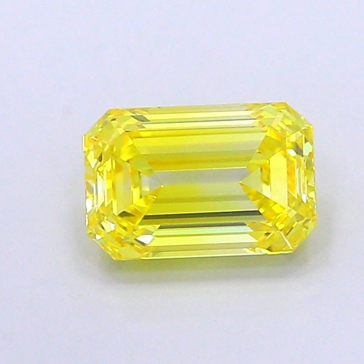 Loose Diamond - EMERALD 1.6ct Fancy Intense Yellow VS1: Loose Diamond - EMERALD 1.6ct Fancy Intense Yellow VS1 Source: This is a real non-mined Diamond that has been grown in a lab Shape: EMERALD Carats: 1.6 Color: Fancy Intense Yellow Certification: IGI V