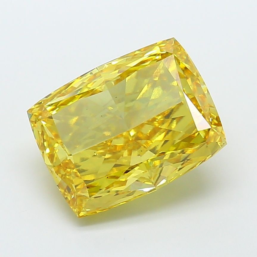 Loose Diamond - CUSHION MODIFIED 11.05ct Fancy Vivid Yellow VS1: Loose Diamond - CUSHION MODIFIED 11.05ct Fancy Vivid Yellow VS1 Source: This is a real non-mined Diamond that has been grown in a lab Shape: CUSHION MODIFIED Carats: 11.05 Color: Fancy Vivid Yellow Ce