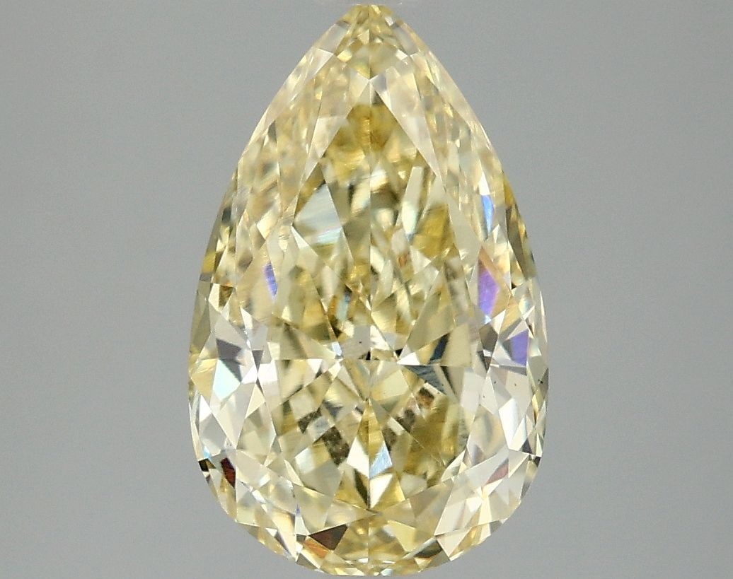 Loose Diamond - PEAR 2.98ct Fancy Intense Yellow VS1: Loose Diamond - PEAR 2.98ct Fancy Intense Yellow VS1 Source: This is a real non-mined Diamond that has been grown in a lab Shape: PEAR Carats: 2.98 Color: Fancy Intense Yellow Certification: IGI Video