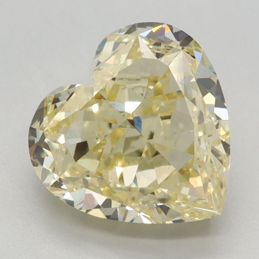 Loose Diamond - HEART 3.14ct Fancy Yellow VS1: Loose Diamond - HEART 3.14ct Fancy Yellow VS1 Source: This is a real non-mined Diamond that has been grown in a lab Shape: HEART Carats: 3.14 Color: Fancy Yellow Certification: IGI Video: