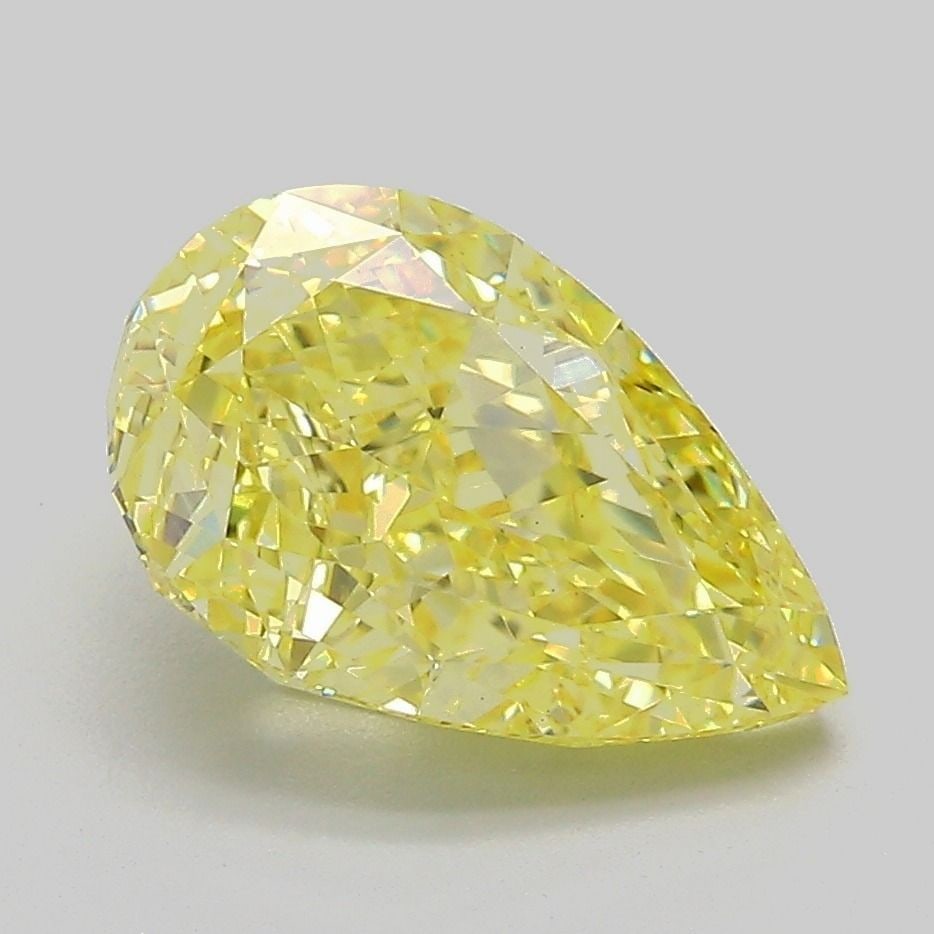 Loose Diamond - PEAR 3.06ct Fancy Vivid Yellow VS1: Loose Diamond - PEAR 3.06ct Fancy Vivid Yellow VS1 Source: This is a real non-mined Diamond that has been grown in a lab Shape: PEAR Carats: 3.06 Color: Fancy Vivid Yellow Certification: IGI Video: