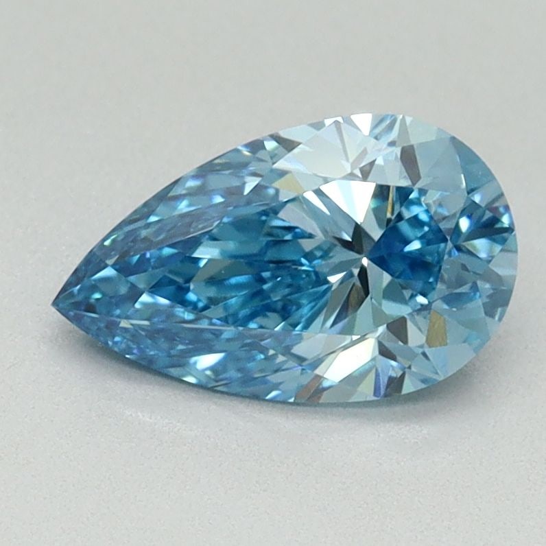 Loose Diamond - PEAR 1.06ct Fancy Vivid Blue VVS2: Loose Diamond - PEAR 1.06ct Fancy Vivid Blue VVS2 Source: This is a real non-mined Diamond that has been grown in a lab Shape: PEAR Carats: 1.06 Color: Fancy Vivid Blue Certification: IGI Video: