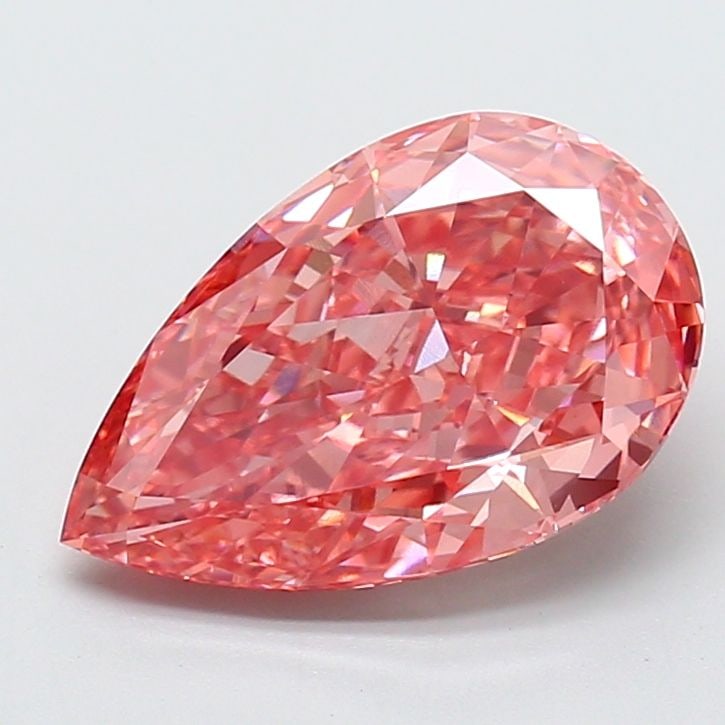 Loose Diamond - PEAR 5.02ct Fancy Vivid Pink VS1: Loose Diamond - PEAR 5.02ct Fancy Vivid Pink VS1 Source: This is a real non-mined Diamond that has been grown in a lab Shape: PEAR Carats: 5.02 Color: Fancy Vivid Pink Certification: IGI Video: