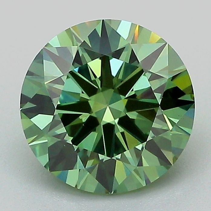 Ideal Loose Diamond - ROUND 2.01ct Fancy Vivid Green VS1 (1 of 1)