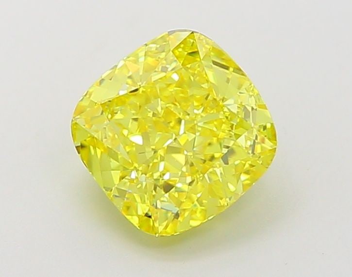 Loose Diamond - CUSHION MODIFIED 2.01ct Fancy Vivid Yellow VS1: Loose Diamond - CUSHION MODIFIED 2.01ct Fancy Vivid Yellow VS1 Source: This is a real non-mined Diamond that has been grown in a lab Shape: CUSHION MODIFIED Carats: 2.01 Color: Fancy Vivid Yellow Cert