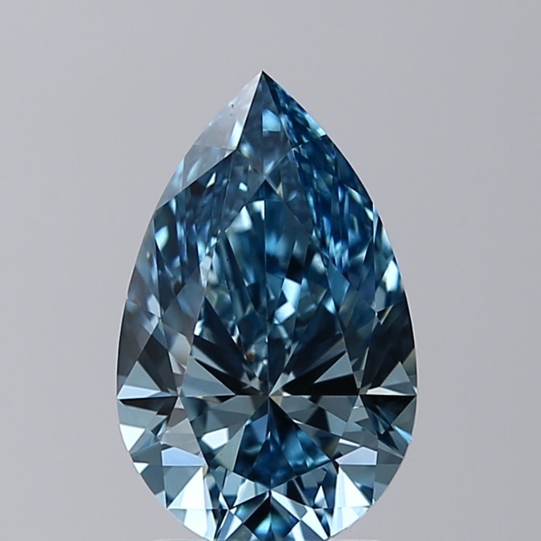 Loose Diamond - PEAR 2.01ct Fancy Vivid Blue VS1: Loose Diamond - PEAR 2.01ct Fancy Vivid Blue VS1 Source: This is a real non-mined Diamond that has been grown in a lab Shape: PEAR Carats: 2.01 Color: Fancy Vivid Blue Certification: IGI Video: