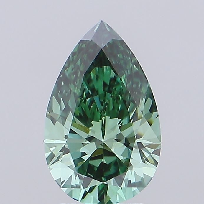 Loose Diamond - PEAR 2.5ct Fancy Vivid Green VVS2: Loose Diamond - PEAR 2.5ct Fancy Vivid Green VVS2 Source: This is a real non-mined Diamond that has been grown in a lab Shape: PEAR Carats: 2.5 Color: Fancy Vivid Green Certification: IGI Video:
