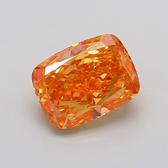 Loose Diamond - CUSHION MODIFIED 1.91ct Fancy Vivid Pinkish Orange VVS2: Loose Diamond - CUSHION MODIFIED 1.91ct Fancy Vivid Pinkish Orange VVS2 Source: This is a real non-mined Diamond that has been grown in a lab Shape: CUSHION MODIFIED Carats: 1.91 Color: Fancy Vivid Pi