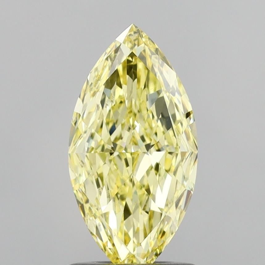 Loose Diamond - MARQUISE 1.1ct Fancy Yellow VVS2: Loose Diamond - MARQUISE 1.1ct Fancy Yellow VVS2 Source: This is a real non-mined Diamond that has been grown in a lab Shape: MARQUISE Carats: 1.1 Color: Fancy Yellow Certification: IGI Video: