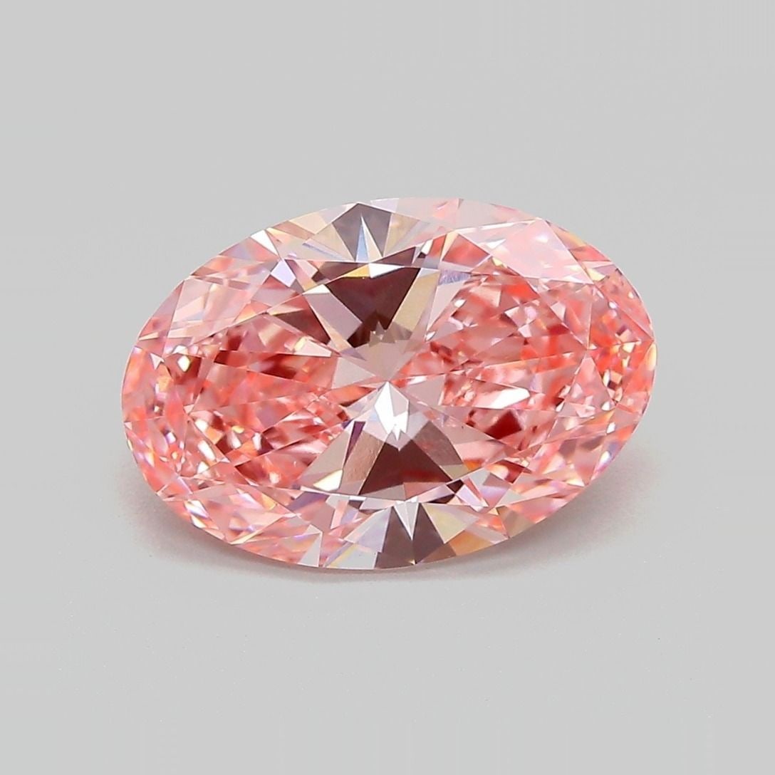 Loose Diamond - OVAL 3.17ct Fancy Vivid Pink VS1: Loose Diamond - OVAL 3.17ct Fancy Vivid Pink VS1 Source: This is a real non-mined Diamond that has been grown in a lab Shape: OVAL Carats: 3.17 Color: Fancy Vivid Pink Certification: IGI Video: