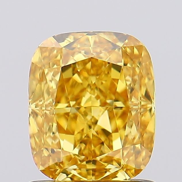 Loose Diamond - CUSHION MODIFIED 1.27ct Fancy Vivid Yellow VS1: Loose Diamond - CUSHION MODIFIED 1.27ct Fancy Vivid Yellow VS1 Source: This is a real non-mined Diamond that has been grown in a lab Shape: CUSHION MODIFIED Carats: 1.27 Color: Fancy Vivid Yellow Cert