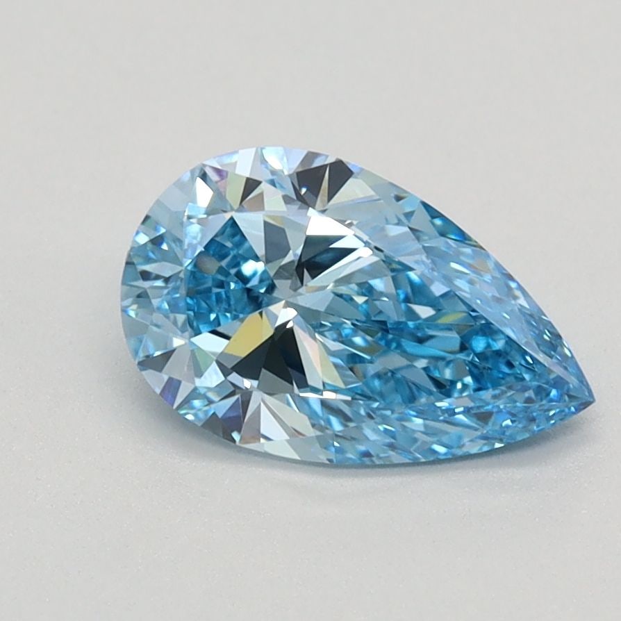 Loose Diamond - PEAR 0.98ct Fancy Vivid Blue VVS2: Loose Diamond - PEAR 0.98ct Fancy Vivid Blue VVS2 Source: This is a real non-mined Diamond that has been grown in a lab Shape: PEAR Carats: 0.98 Color: Fancy Vivid Blue Certification: IGI Video: