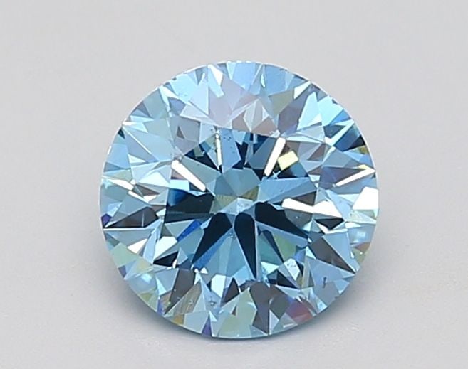 Ideal Loose Diamond - ROUND 2.01ct Fancy Vivid Blue VS2: Ideal Loose Diamond - ROUND 2.01ct Fancy Vivid Blue VS2 Source: This is a real non-mined Diamond that has been grown in a lab Shape: ROUND Carats: 2.01 Color: Fancy Vivid Blue Certification: IGI Video